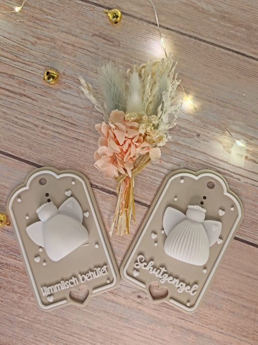 Paulinchen Schutzengel-Magnet – Süßer Glücksbringer mit Brettchen oder Karte | Liebevolles Geschenk & Schutzengel