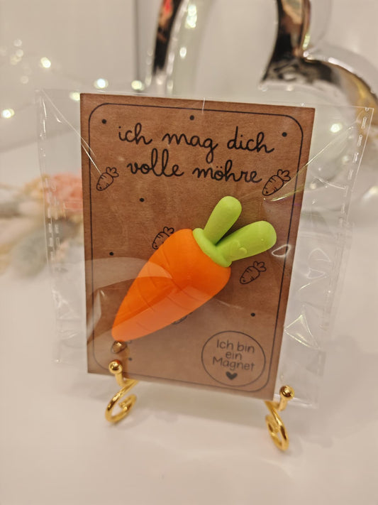Volle Möhre – kleiner Magnet mit großer Botschaft