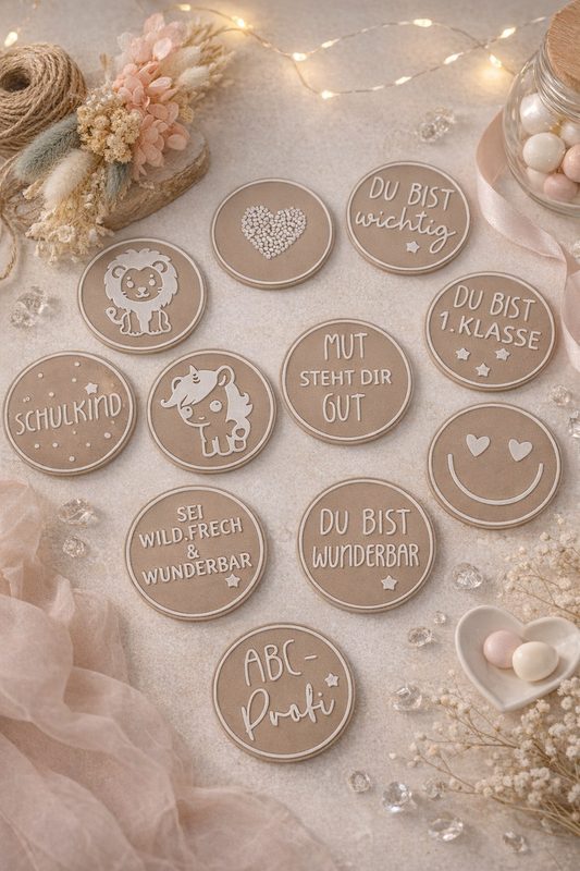 Geschenk zur Einschulung – Magnet mit stärkenden Sprüchen | Schulkind, ABC-Profi, Du bist wunderbar