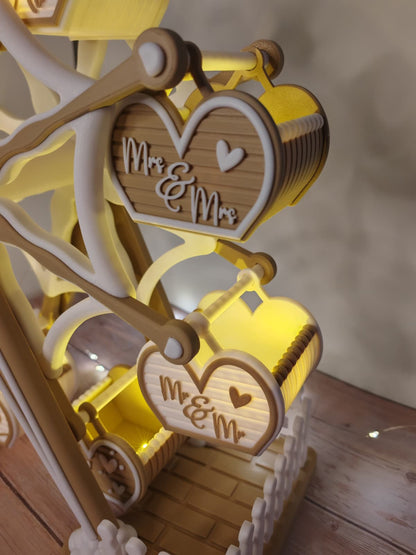 Riesenrad „Love Edition“ – 3D-gedruckte Hochzeitsdeko mit romantischen Gondeln