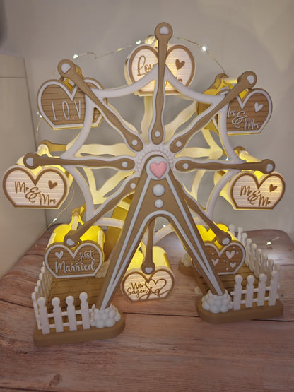 Riesenrad „Love Edition“ – 3D-gedruckte Hochzeitsdeko mit romantischen Gondeln