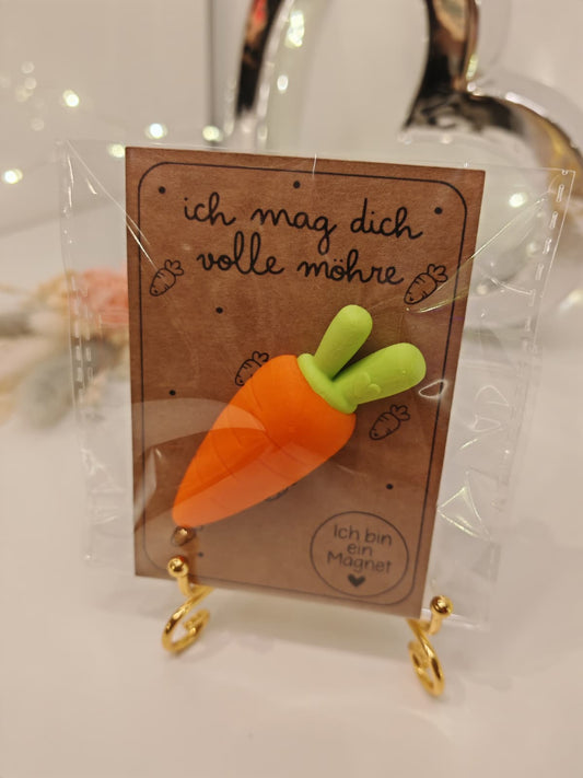 Volle Möhre – kleiner Magnet mit großer Botschaft