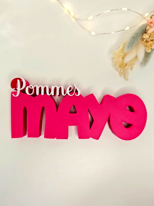 Pommes Mayo – moderner Schriftzug | freie Farbwahl